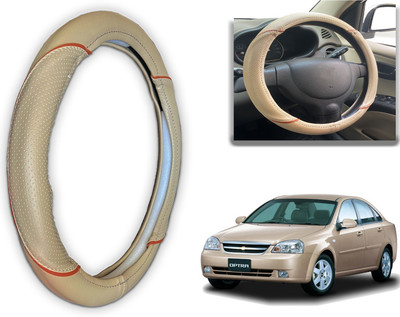 PEEPS STORE Steering Cover For Chevrolet Optra(Black, Red, Leatherite)