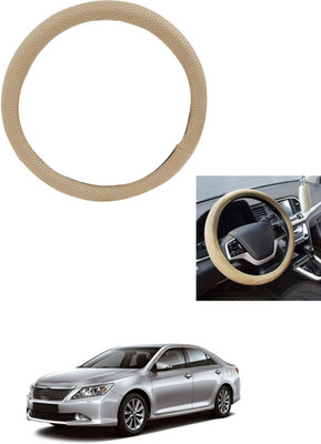 MATIES Steering Cover For Toyota Camry(Beige, Leather)