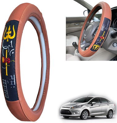 PEEPS STORE Steering Cover For Ford Fiesta Old(Peppy Red, Leatherite)