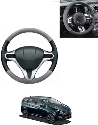 AYW Steering Cover For Mahindra Universal For Car(Grey/Black, Leatherite)