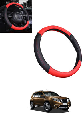 monolive Steering Cover For Nissan Terrano(Red, Black, Leatherite)