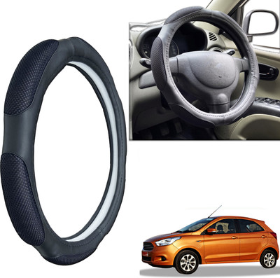 PEEPS STORE Steering Cover For Ford Figo(Black, Leatherite)