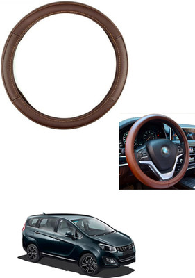 MATIES Steering Cover For Mahindra Universal For Car(Brown, Leather)