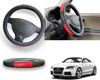 PEEPS STORE Steering Cover For Audi A8(Red, Leatherite)