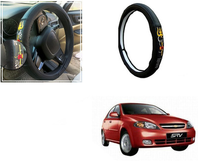 Automotive Prist Steering Cover For Chevrolet Optra SRV(Black, Leatherite)