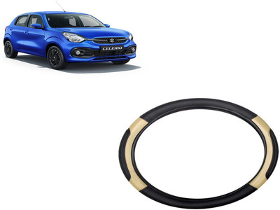 HOTRENZ Steering Cover For Maruti Celerio(Black,Beige, Leatherite)