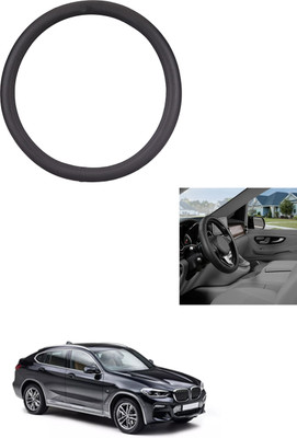 MATIES Steering Cover For BMW X4(Black, Leather)