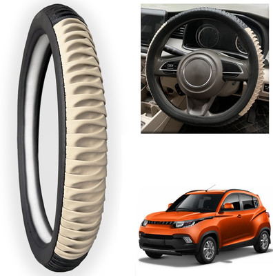 PEEPS STORE Steering Cover For Mahindra KUV 100(Black, Leatherite)