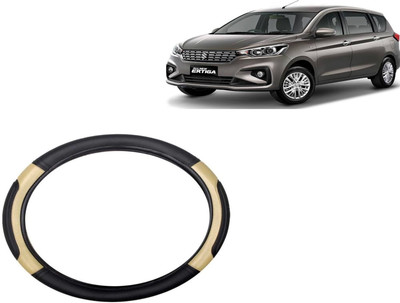 HOTRENZ Steering Cover For Maruti Ertiga(Black,Beige, Leatherite)