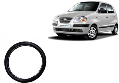HOTRENZ Steering Cover For Hyundai Santro Xing(Black, Leatherite)