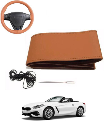 MATIES Hand Stiched Steering Cover For BMW Z4(Tan, Leatherite)