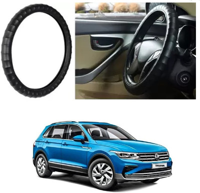 OOLTAH PAHIYA Hand Stiched Steering Cover For Volkswagen NA(Black, Leatherite)