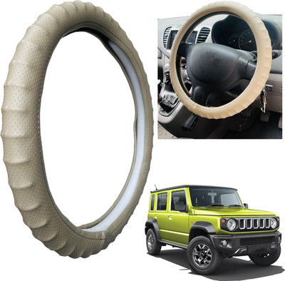 PEEPS STORE Steering Cover For Maruti NA(Beige, Leatherite)
