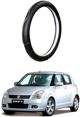 AUTO PEARL Steering Cover For Maruti Swift(Black, Leatherite)