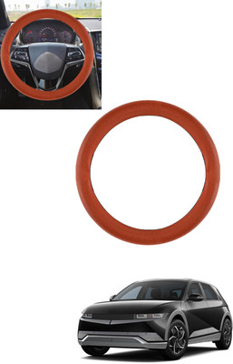 ABJD Steering Cover For Hyundai Universal For Car(Tan, Leatherite)