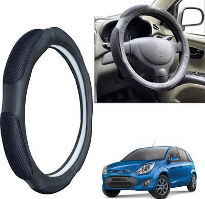 PEEPS STORE Steering Cover For Ford Figo(Black, Leatherite)