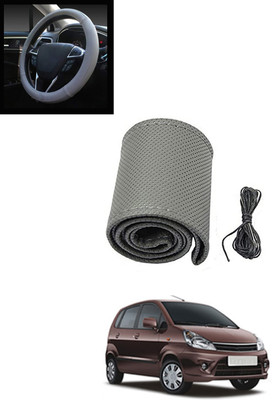 MATIES Hand Stiched Steering Cover For Universal For Car Zen Estilo(Grey, Leatherite)