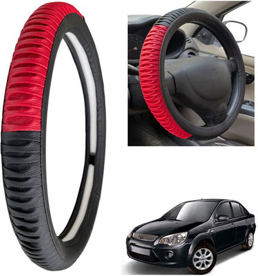 PEEPS STORE Steering Cover For Ford Fiesta Old(Black, Leatherite)