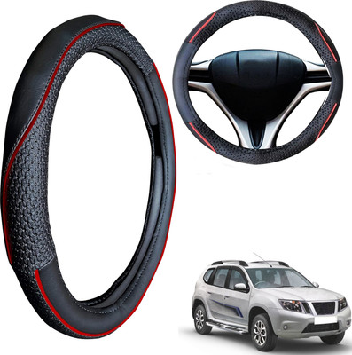 PEEPS STORE Steering Cover For Nissan Terrano(Black, Leatherite)