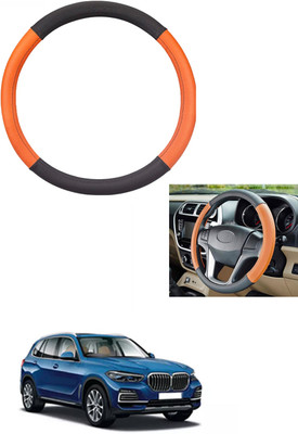 MATIES Steering Cover For BMW X5(Tan/Black, Leather)