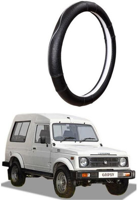 AUTO PEARL Steering Cover For Maruti Gypsy King(Black, Leatherite)