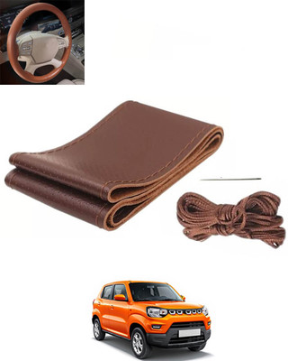 monolive Hand Stiched Steering Cover For Tata Sumo Grande(Brown, Leatherite)
