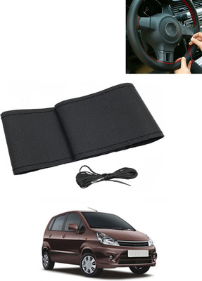 MATIES Hand Stiched Steering Cover For Universal For Car Zen Estilo(Black, Leatherite)