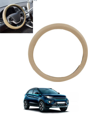 ABJD Steering Cover For Tata Universal For Car(Beige, Leatherite)