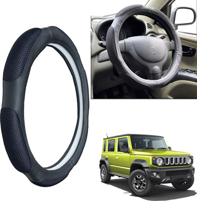 PEEPS STORE Steering Cover For Maruti NA(Black, Leatherite)
