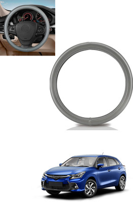 MATIES Steering Cover For Toyota Universal For Car(Silver, Leather)