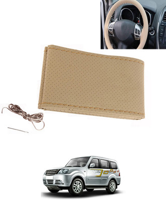 MATIES Hand Stiched Steering Cover For Tata Grand Dicor(Beige, Leatherite)