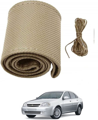 Arnejae Hand Stiched Steering Cover For Chevrolet Optra(Beige, Leather)