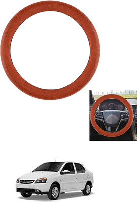 MATIES Steering Cover For Tata Indigo(Tan, Leather)