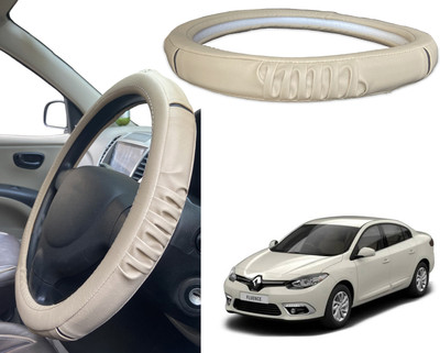 PEEPS STORE Steering Cover For Renault Fluence(Black, Red, Leatherite)