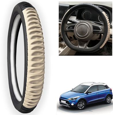 PEEPS STORE Steering Cover For Hyundai Elite i20(Black, Leatherite)