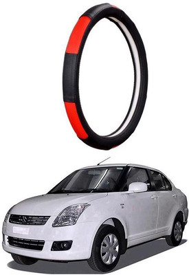 AUTO PEARL Steering Cover For Maruti Swift Dzire(Gold Blaze Black and Red, Leatherite)