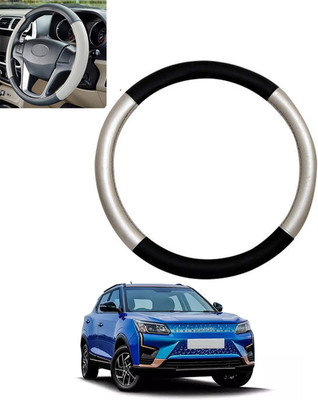 MSNP Steering Cover For Mahindra Universal For Car(Silver,Black, Leatherite)