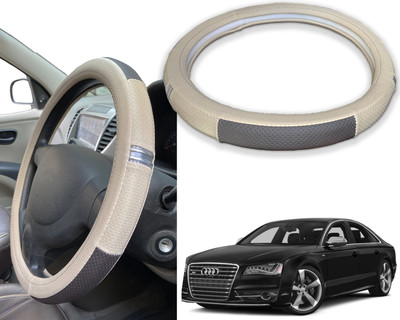 PEEPS STORE Steering Cover For Audi S8(Red, Black, Leatherite)