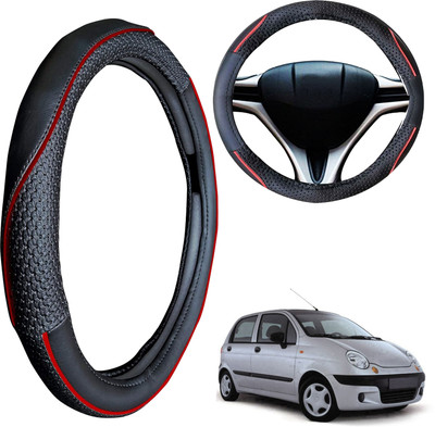 PEEPS STORE Steering Cover For Daewoo Matiz(Black, Leatherite)