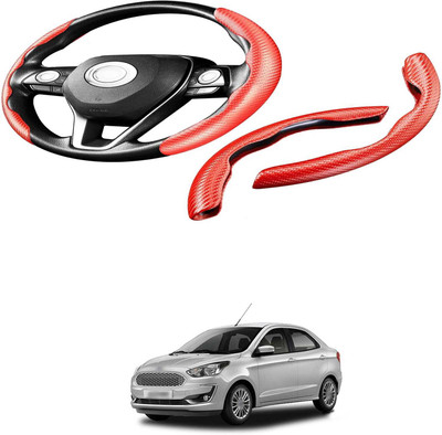 XZRTZ Steering Cover For Fiat Linea(Carbon Fiber Red, Polyurethane)