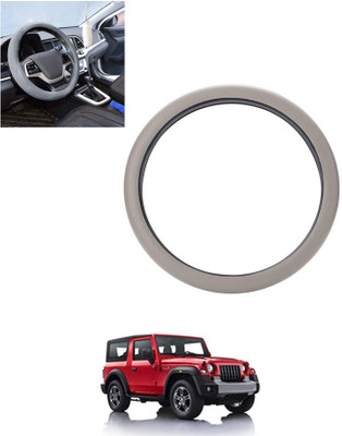 ABJD Steering Cover For Mahindra Thar(Silver, Leatherite)