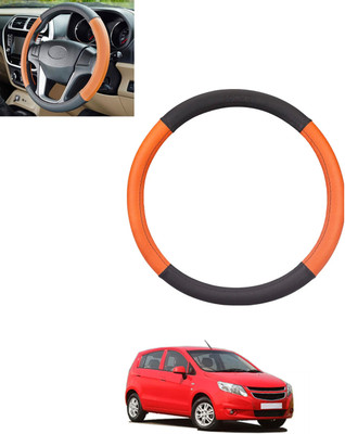 monolive Steering Cover For Chevrolet Sail UVA(Tan, Black, Leatherite)