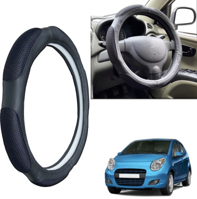 PEEPS STORE Steering Cover For Maruti A-Star(Black, Leatherite)