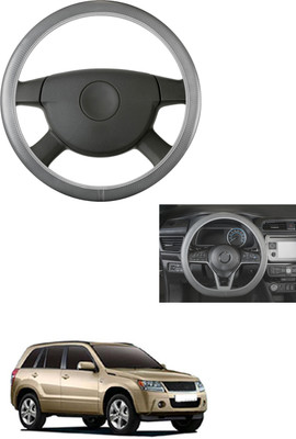 MATIES Steering Cover For Maruti Grand Vitara(Grey, Leather)