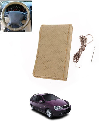 monolive Hand Stiched Steering Cover For Tata Indigo(Beige, Leatherite)