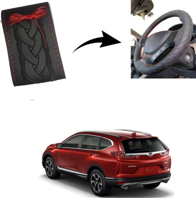 Autoinnovation Hand Stiched Steering Cover For Honda CR-V(Black, Leather)