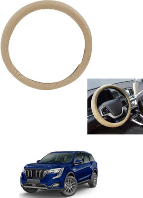 MATIES Steering Cover For Mahindra Universal For Car(Beige, Leather)