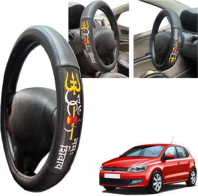 PEEPS STORE Steering Cover For Toyota Polo(Black, Leatherite)