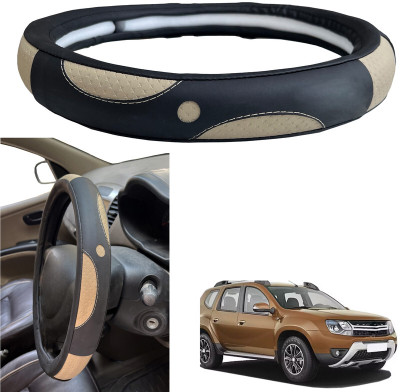 PEEPS STORE Steering Cover For Renault Duster(Black, Leatherite)