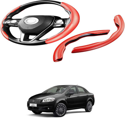 XZRTZ Steering Cover For Datsun Universal For Car(Carbon Fiber Red, Polyurethane)